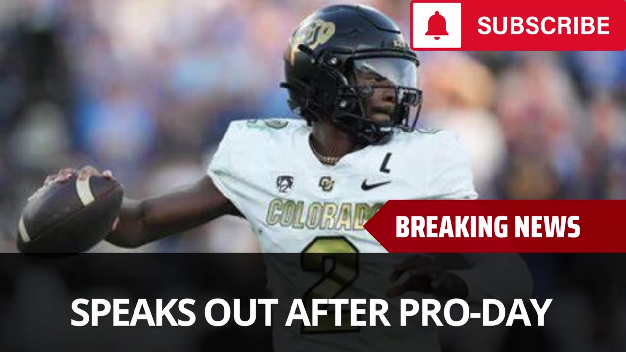 Sanders Speaks Out After Pro Day