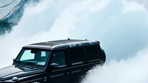 Mercedes G-Wagon Teeters on Cracking Glacier Before Massive Ice Collapse! #crushing #crushvelocity