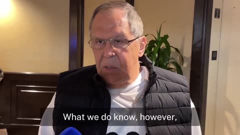 Russian Foreign Minister Sergey Lavrov arrives in Alaska wearing a USSR shirt