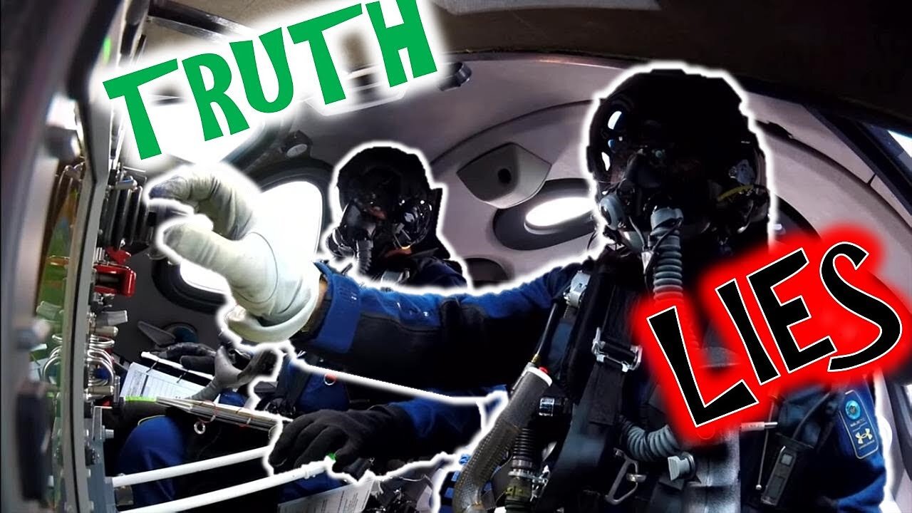 Flat Earth pilot tells truth, the Glerff pilot tries to gaslight on the Virgin Galactic Vomit Comet