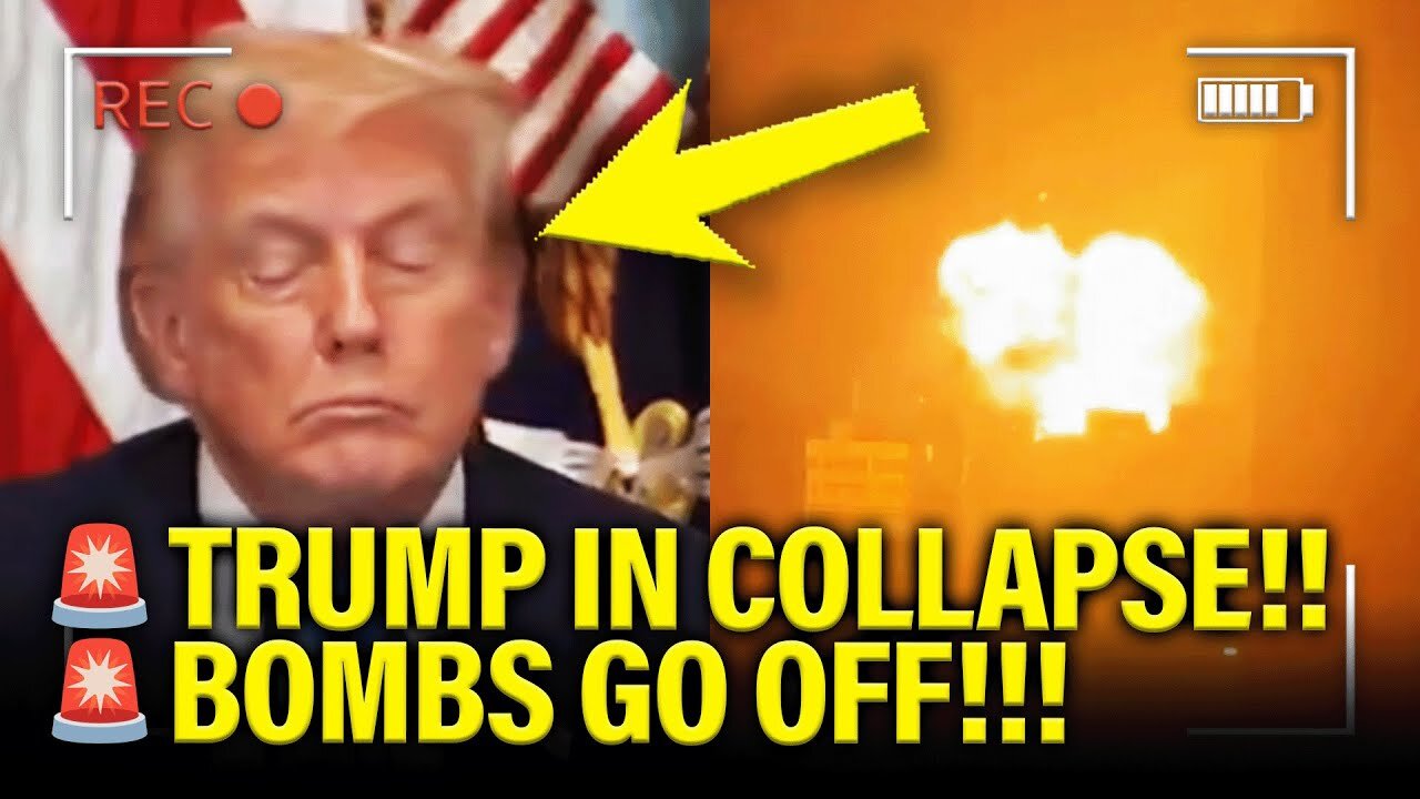 Trump NEARLY CRASHES at Meeting as EXPLOSIONS HIT