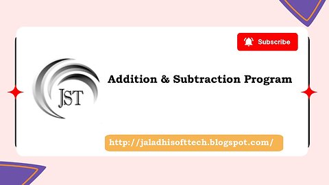 Addition Subtraction Program