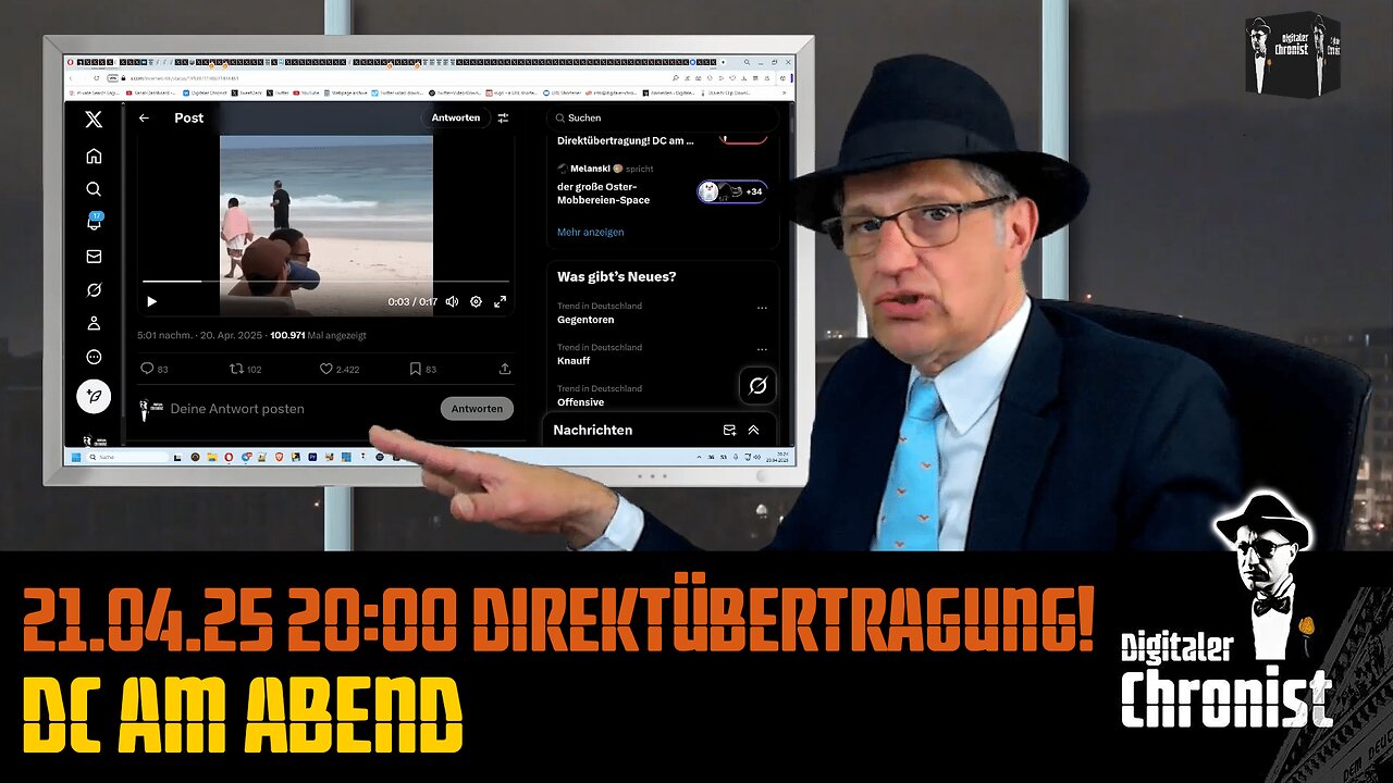 Aufzeichnung vom 21.04.25 Direktübertragung! DC am Abend