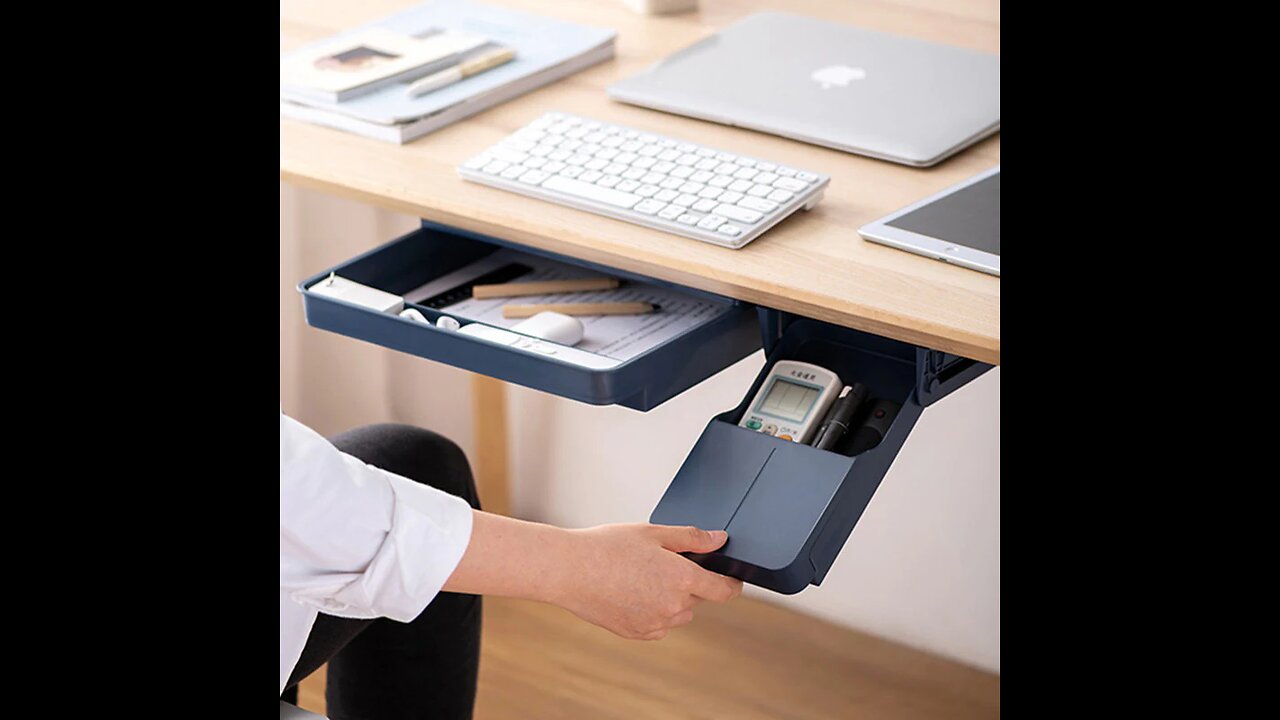 Mounted Sliding Under Desk Slim Pull-Out Drawer, for Home & Office