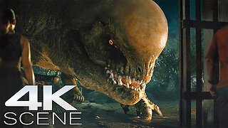 Escaping The Xenomorph-Rex (2025) 4K Scene | Jurassic World: Rebirth Distortus Rex Movie Clip