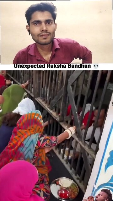 rakshabandhan ke din sabhi vahan jail mein Rakhi bandhne