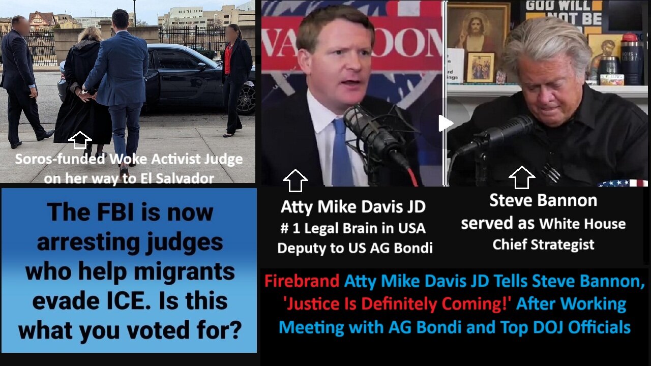 Firebrand Atty Mike Davis JD Tells Steve Bannon, 'Justice Is Definitely Coming!' After Working Meeting with AG Bondi and Top DOJ Officials