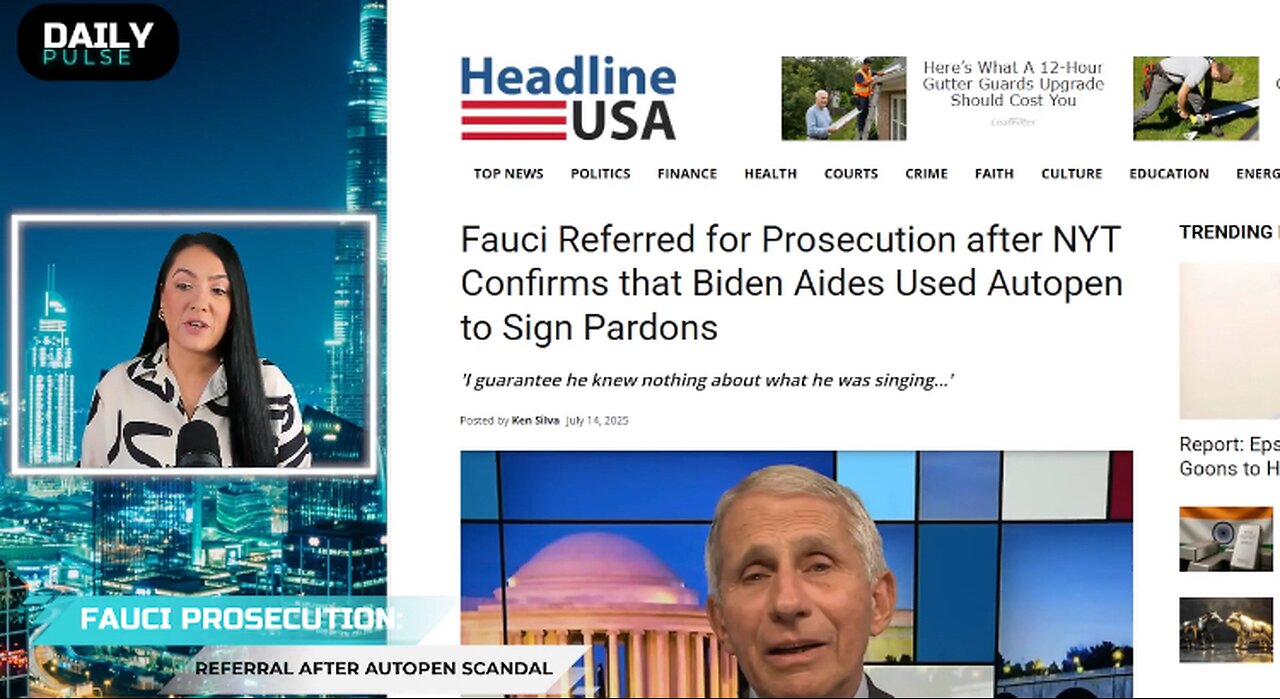 Fauci will be referred to the DOJ for CRIMINAL PROSECUTION