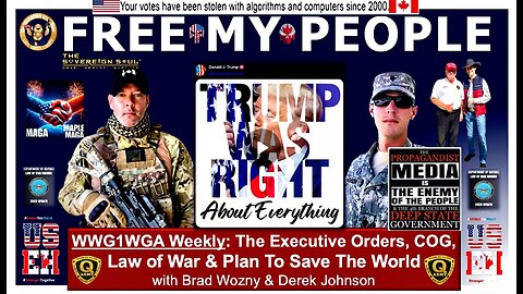 FREE MY PEOPLE 1776 Nation, Trump Q Drops, July 4, FAFO Alcatraz & more! Derek Johnson, Brad Wozny