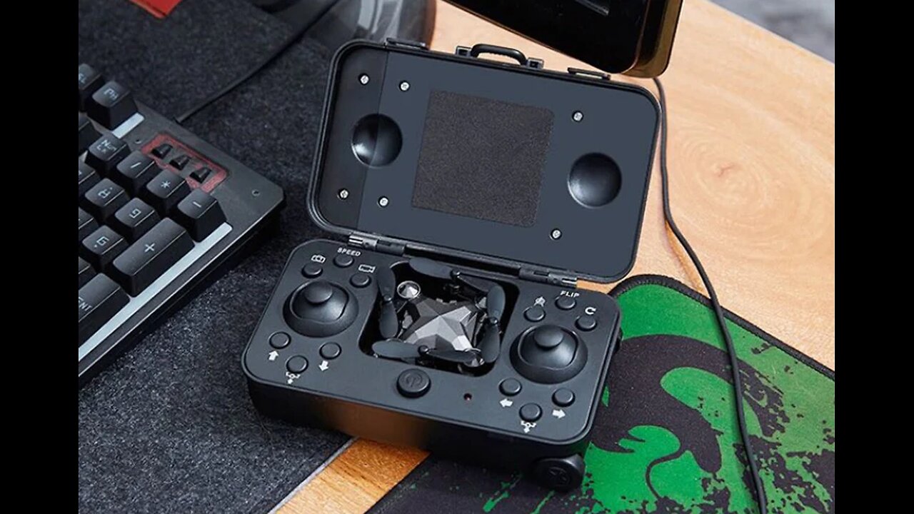 Foldable Multi-mode Aerial Vehicle with Remote Control, LED Night Light and High-definition Camera