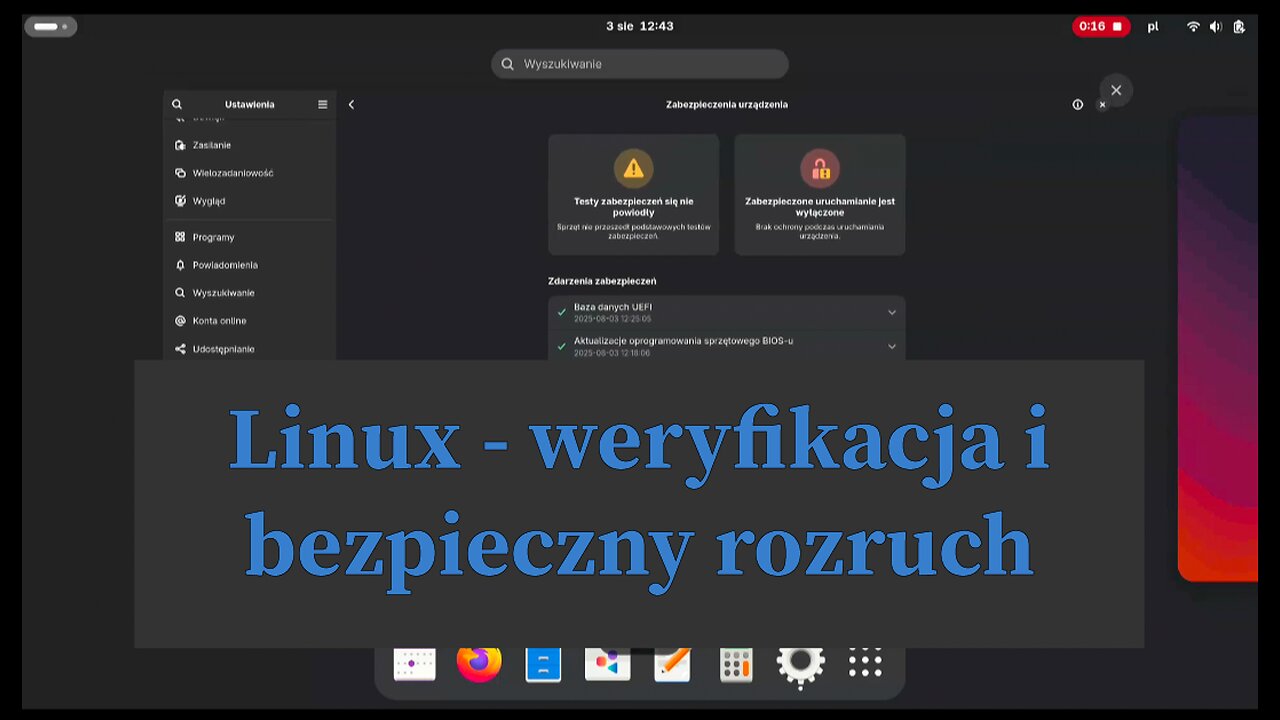 Linux - weryfikacja i bezpieczny rozruch