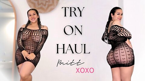 First Ever Lingerie Try On Haul | Sheer Poster Girl Dress | Britt Xoxo