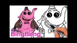 How to Draw Bing Bong Disney Pixar Inside Out Cute Step by step