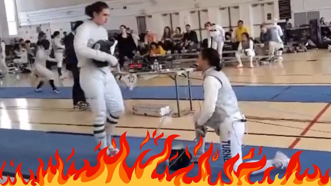 Female Fencer KNEELS in Protest Against Biological Male Opponent