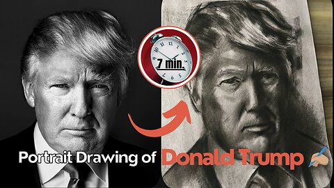 Portrait Drawing of Donald Trump ✍🏽