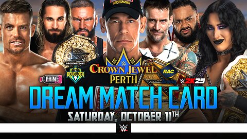 WWE Crown Jewel 2025 Perth - Dream Match Card | Bevelock