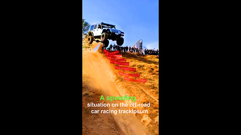 A speeding situation on the off-road car racing track