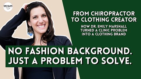 From Chiropractor to Clothing Creator: Turning a Clinic Problem Into a Clothing Brand