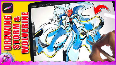 How to draw Storm from X-men (Ororo Munroe)