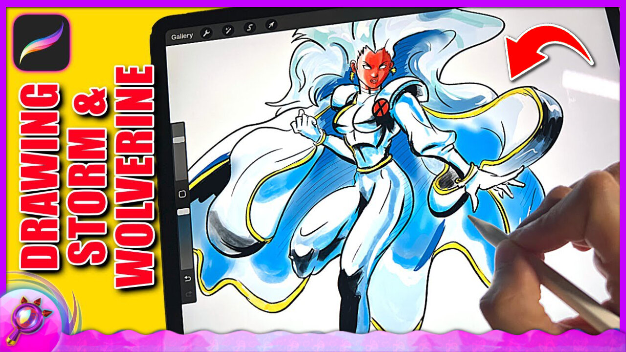 How to draw Storm from X-men (Ororo Munroe)