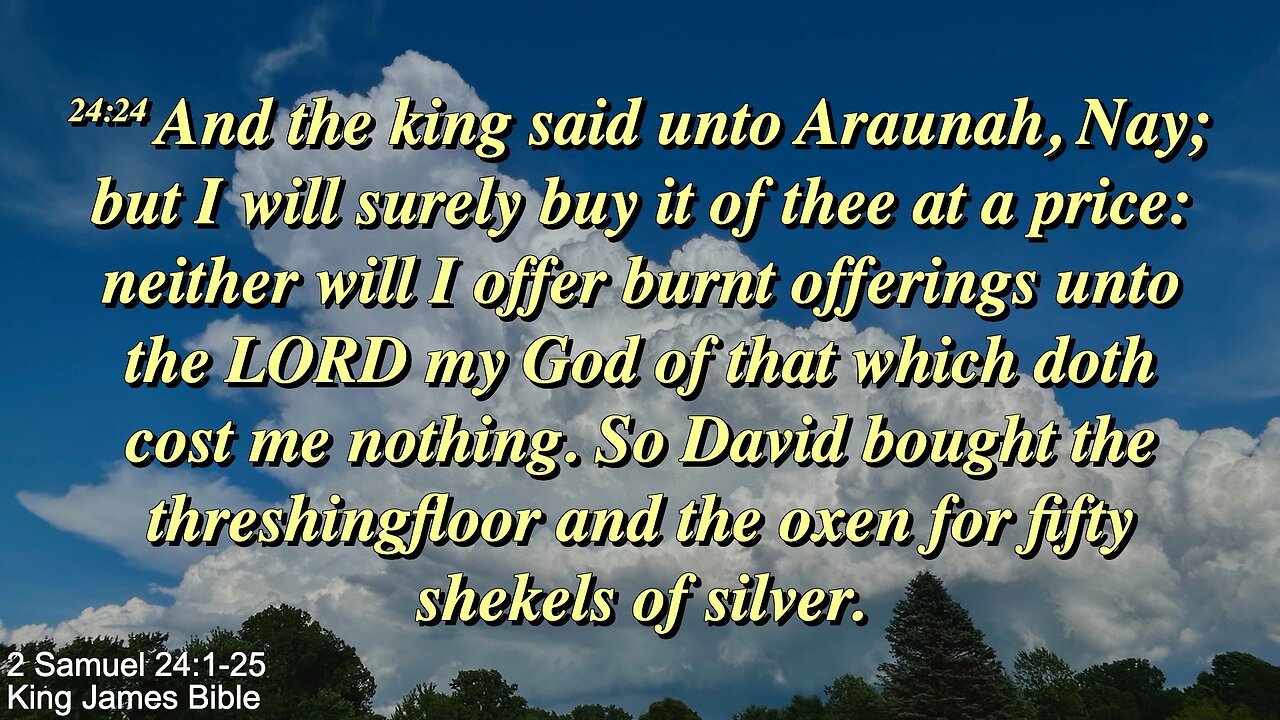 Sunday Morning, July 20th - That Which Doth Cost Me Nothing