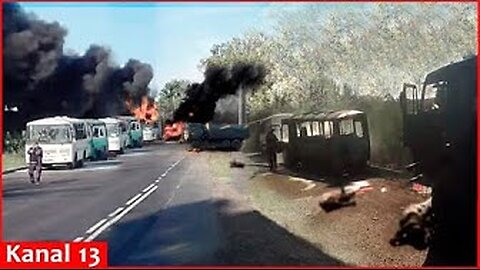 20 dead, many injured - HIMARS strikes a column carrying Russian soldiers