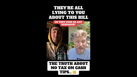 The TRUTH about no tax on cash tips that liberals are to brain dead to understand