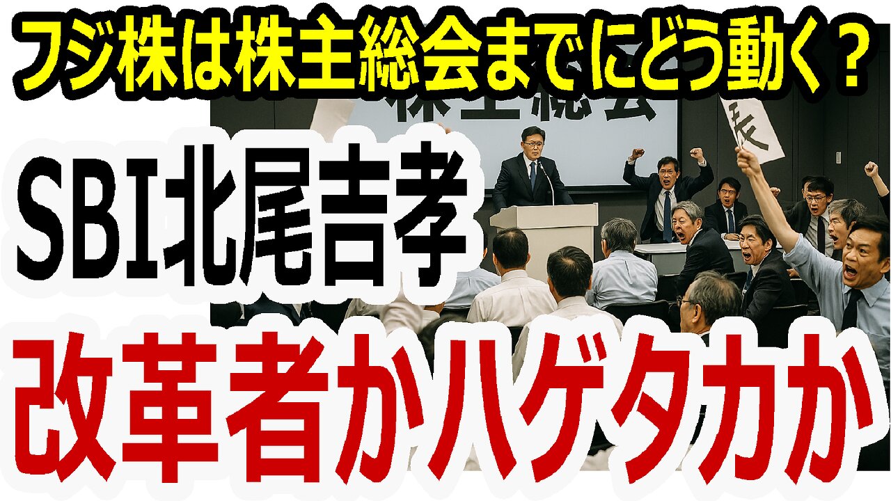 SBI北尾吉孝氏はフジテレビの改革者かハゲタカか──フジ株は株主総会までにどう動く？ #SBI北尾 #フジテレビ株