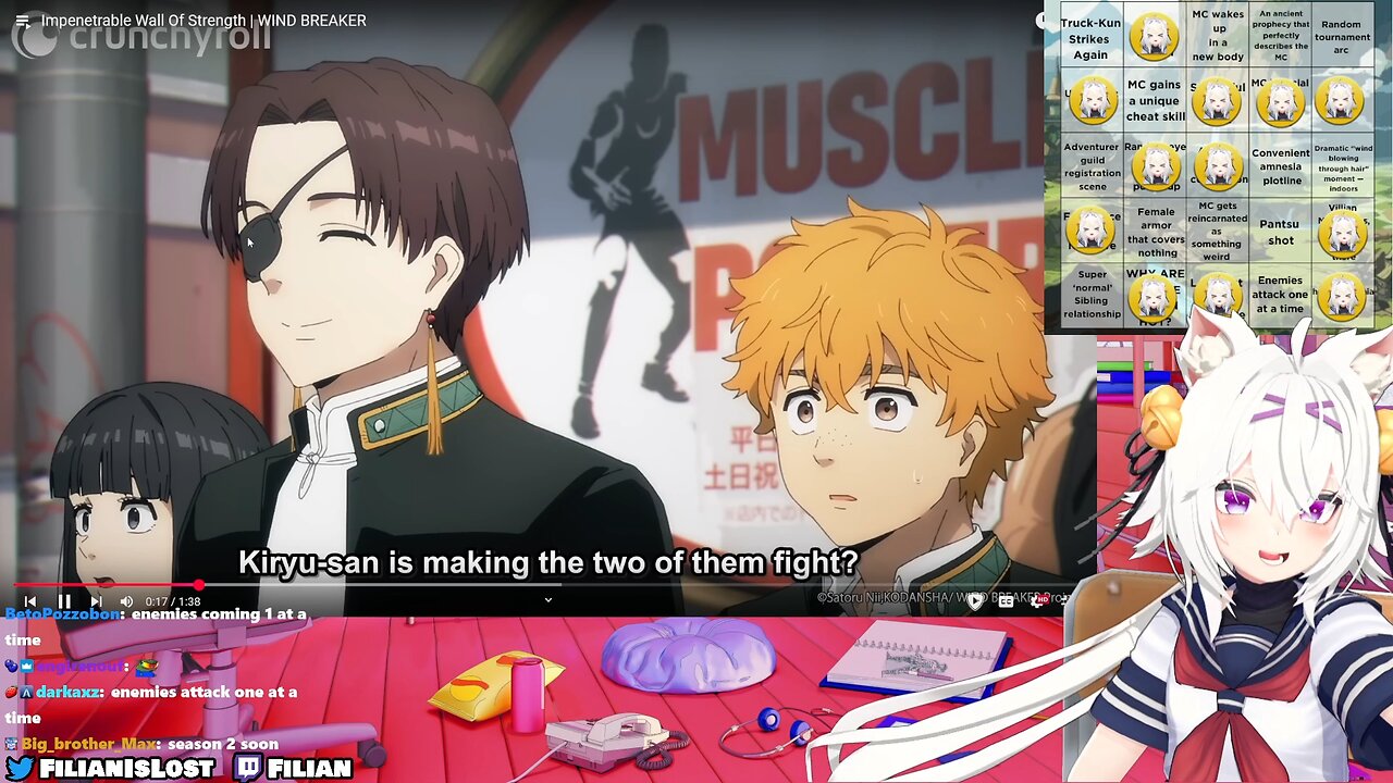 Filian's Anime Bingo (3/31/2025)