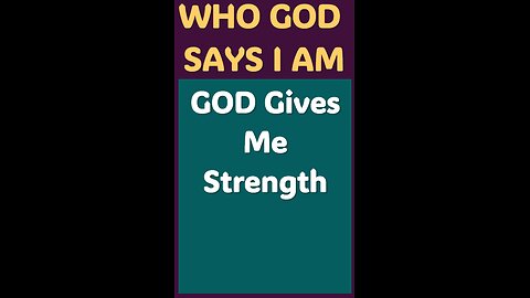 GOD GIVES ME STRENGTH #wordofgod #Jesus #God #power #HolySpirit #grace #strength #love #good