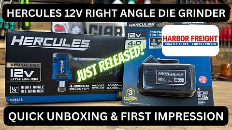 New Hercules 12v Right Angle Die Grinder | Unboxing | My First Impression | Harbor Freight Tools