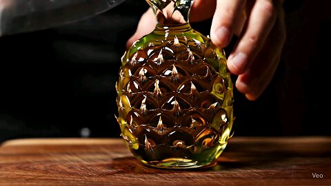 Cutting a Glass Pineapple in Ultra Slow Motion! 🍍🔪 | Satisfying ASMR