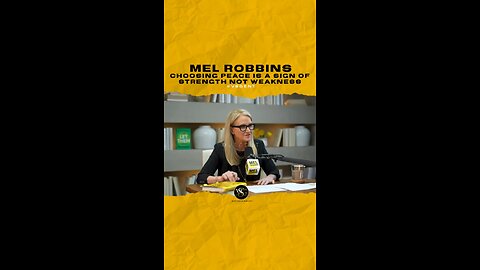 @melrobbins Choosing peace is a sign of strength not weakness