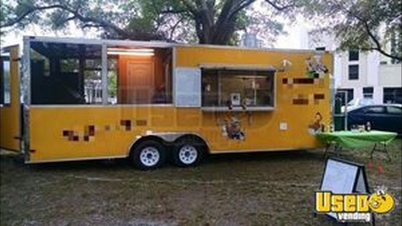 2013 8.5' x 24' Barbecue Food Trailer with Bathroom | Food Concession Trailer for Sale in Georgia!