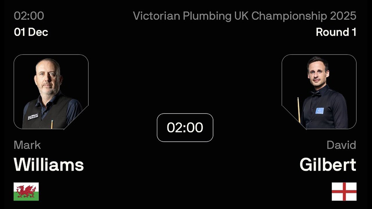 🔴 ถ่ายทอดสดสนุกเกอร์ 🏴󠁧󠁢󠁷󠁬󠁳󠁿 มาร์ค วิลเลี่ยมส์ VS เดวิด กิลเบิร์ต 🏴󠁧󠁢󠁥󠁮󠁧󠁿 ศึก ยูเค