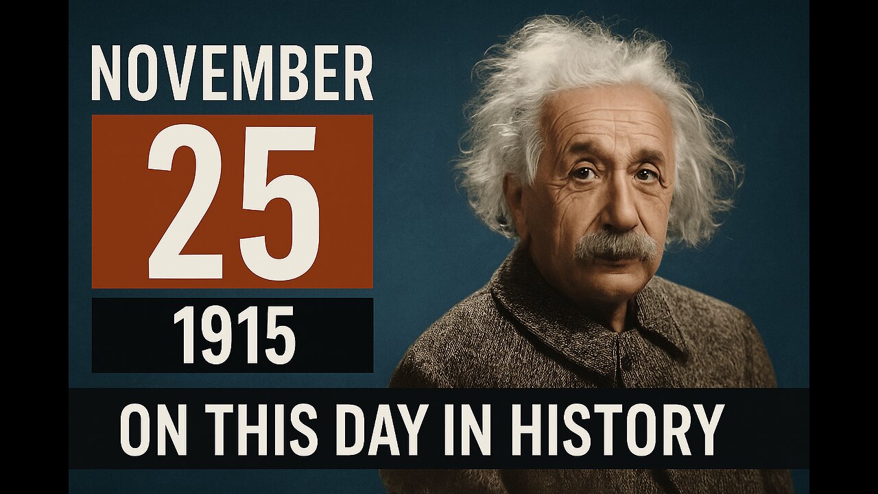 November 25, 1915: Einstein Publishes General Relativity