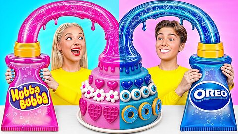 Pink VS Blue Cake Decorating Challenge | Funny Food War by Multi DO Challenge