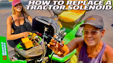 How to Replace a Lawn tractor Solenoid John Deere lt160 Kohler Command 16hp single cylinder engine