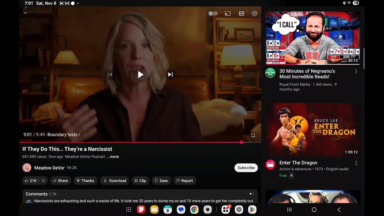 I guess if your the perfect one..they might be a narcissist