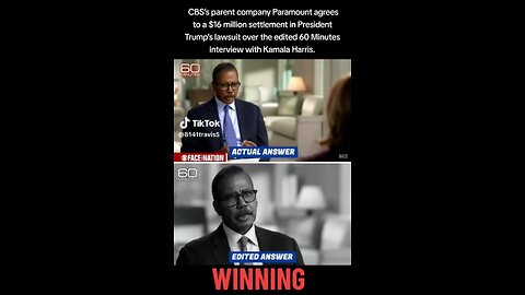 CBS settles with Trump for 16 million dollars