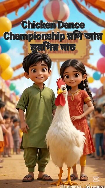 Chicken Dance Championship | রনি আর মুরগির নাচ #ChickenDance #shortsvideo #funnycartoon