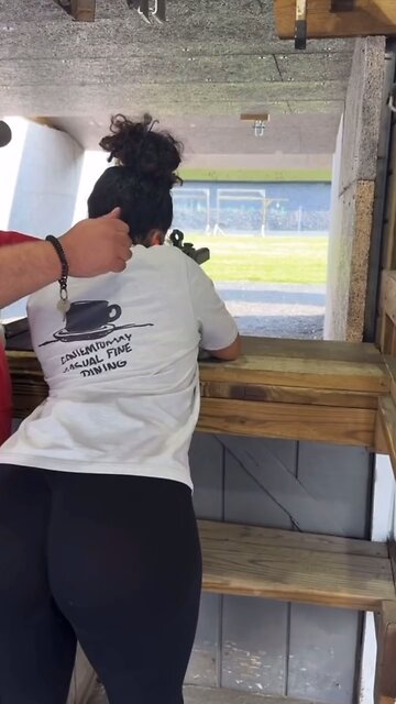 Gianna shooting her shot… literally