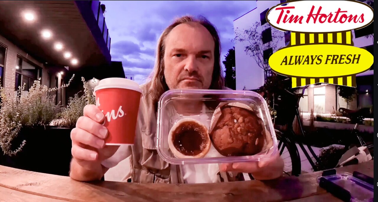 Tim Hortons Salted Caramel Butter Tart & Pumpkin Spice Muffin Review + Pumpkin Spice Latte