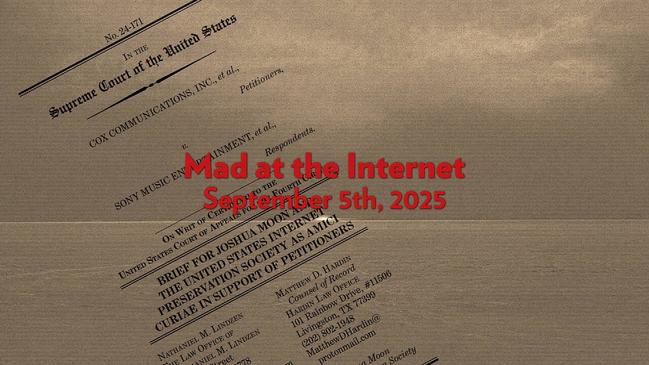 TAX FREE (September 5th, 2025) - Mad at the Internet