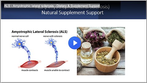 ALS - Amyotrophic lateral sclerosis - Dietary & Supplement Support