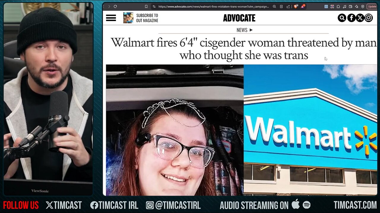 Dude THREATENS Woman In Bathroom Thinking Shes Trans, Walmart FIRES HER For Violating Company Policy