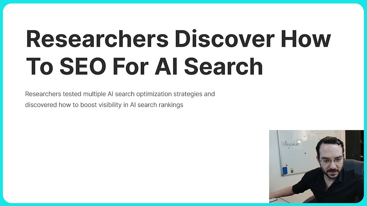 Research Results on How to SEO for AI