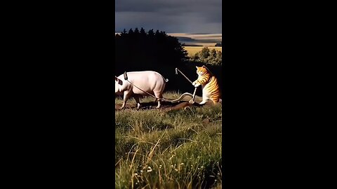 A beautiful cat hardworking