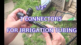 5 Pk Half inch Drip Irrigation Fittings, Lock Barbed T Connectors