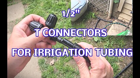 5 Pk Half inch Drip Irrigation Fittings, Lock Barbed T Connectors